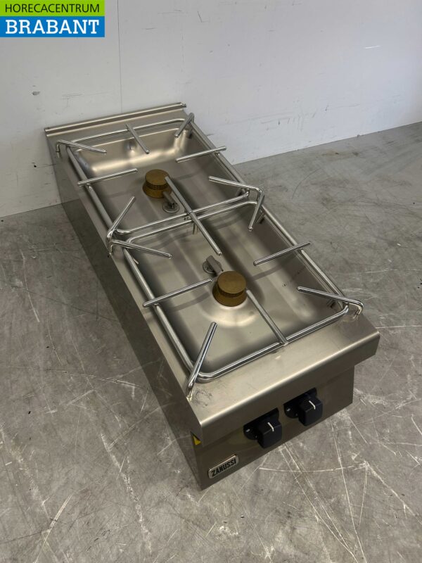RVS Zanussi 2 pits Opzet fornuis gasfornuis 40 cm Horeca - Afbeelding 3