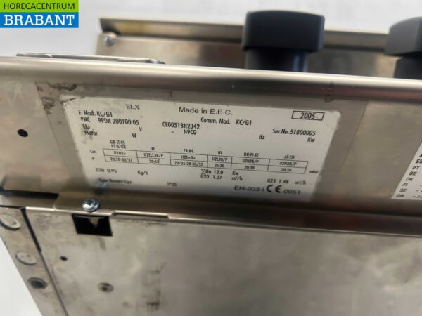 RVS Zanussi 2 pits Opzet fornuis gasfornuis 40 cm Horeca - Afbeelding 4