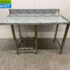 RVS Afvoertafel tbv doorschuifvaatwasser 146 cm Horeca