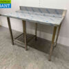 RVS Afvoertafel tbv doorschuifvaatwasser 146 cm Horeca - Afbeelding 2