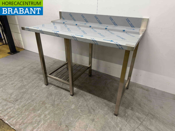 RVS Afvoertafel tbv doorschuifvaatwasser 146 cm Horeca - Afbeelding 2