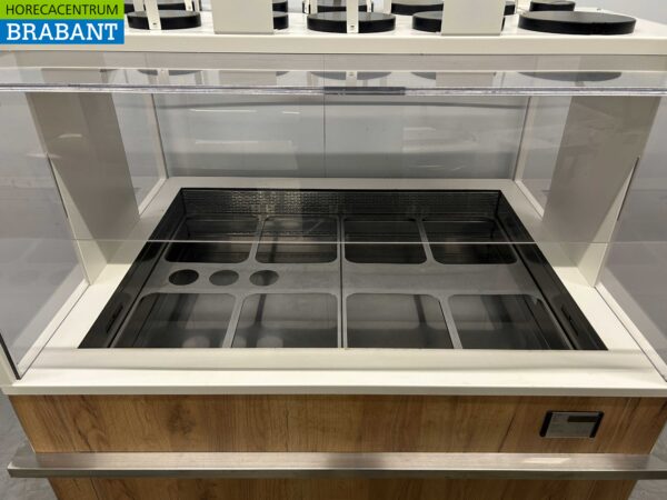 Verrijdbare Saladebuffet Koelvitrine Koelbuffet buffet Gekoeld 230V Horeca - Afbeelding 4
