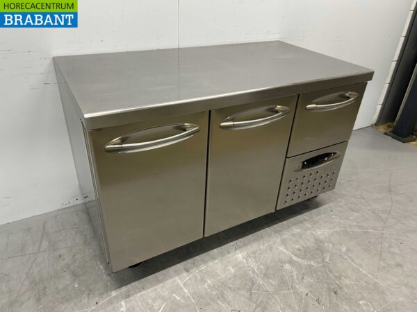 RVS Mercatus Verrijdbare Koelwerkbank 2 deuren en 1 lade 132 cm 230V Horeca - Afbeelding 3