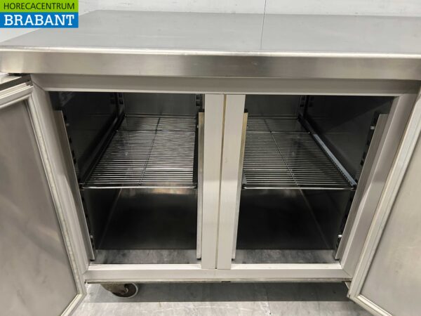 RVS Mercatus Verrijdbare Koelwerkbank 2 deuren en 1 lade 132 cm 230V Horeca - Afbeelding 4