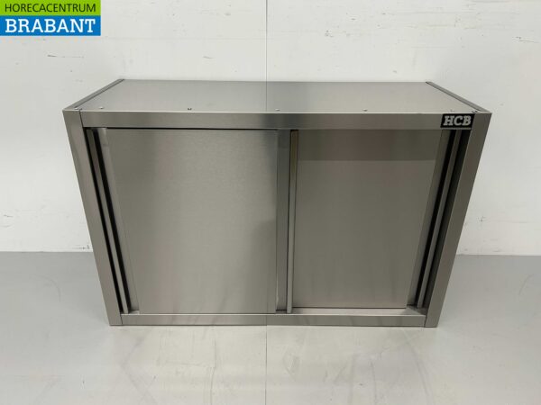 RVS Wandkast Kast Premium-line 2 Schuifdeuren 100 cm Horeca
