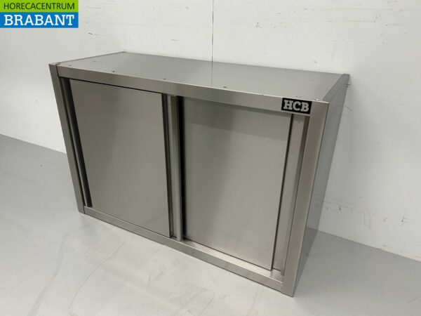 RVS Wandkast Kast Premium-line 2 Schuifdeuren 100 cm Horeca - Afbeelding 2