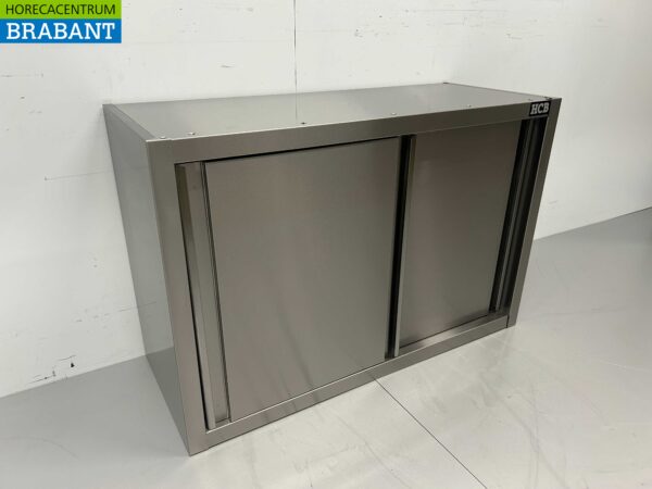 RVS Wandkast Kast Premium-line 2 Schuifdeuren 100 cm Horeca - Afbeelding 3