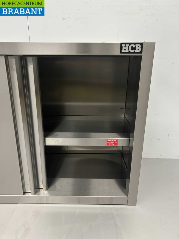 RVS Wandkast Kast Premium-line 2 Schuifdeuren 100 cm Horeca - Afbeelding 4