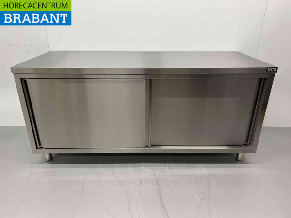 RVS HCB Werkkast Kast 2 schuifdeuren Premium-line 180 cm Horeca