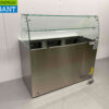 HCB RVS Saladette Koelwerkbank 3 deuren 1/1 GN met glasopbouw 137 cm 230V Horeca - Afbeelding 6