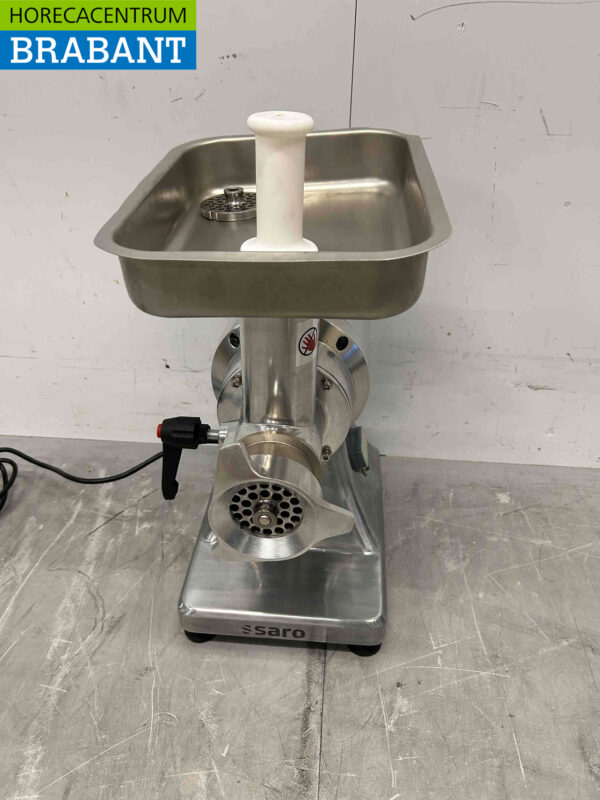 RVS Saro Gehaktmolen Vleesmolen Vleeswolf 100 kg per uur 230V Slagerij Horeca