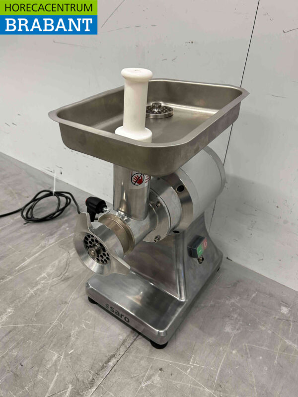 RVS Saro Gehaktmolen Vleesmolen Vleeswolf 100 kg per uur 230V Slagerij Horeca - Afbeelding 2