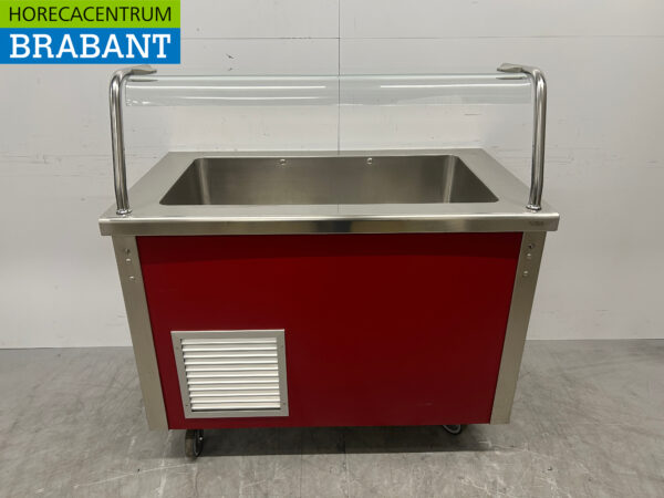 Verrijdbare Koelvitrine Koelbuffet buffet Gekoeld 3 x 1/1 GN 120 cm 230V Horeca