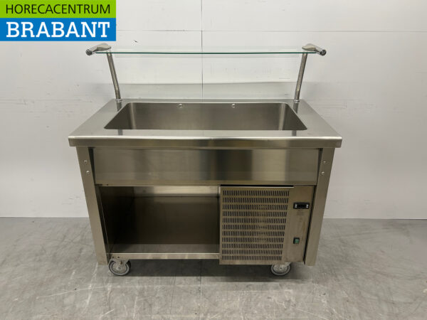 Verrijdbare Koelvitrine Koelbuffet buffet Gekoeld 3 x 1/1 GN 120 cm 230V Horeca - Afbeelding 2