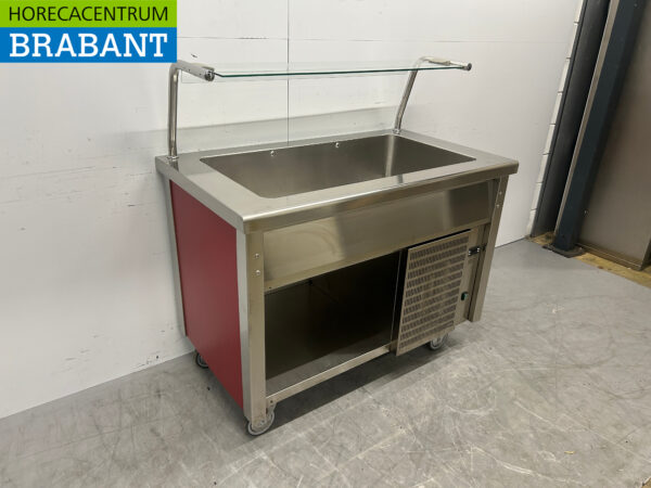 Verrijdbare Koelvitrine Koelbuffet buffet Gekoeld 3 x 1/1 GN 120 cm 230V Horeca - Afbeelding 3
