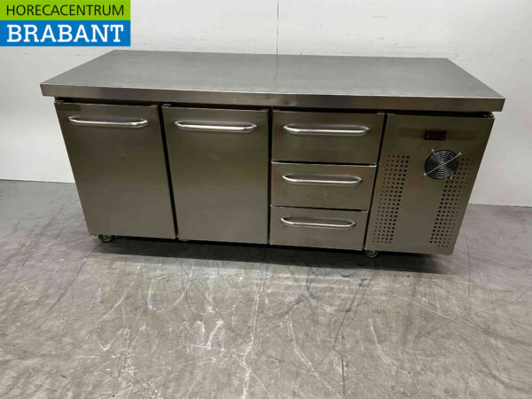 RVS Gram Koelwerkbank 2 deuren en 3 laden 172,5 cm 230V Horeca
