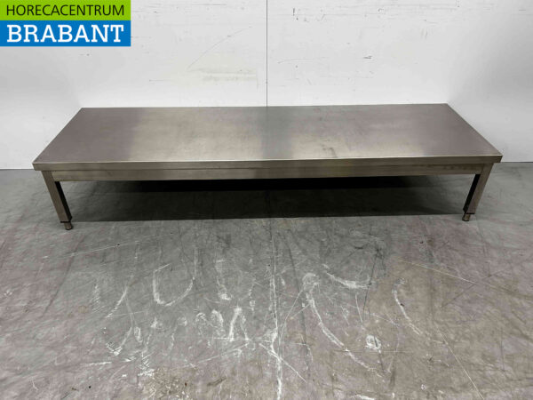 RVS Lage Werktafel Tafel Onderstel 198 x 60 x 37,5 cm Horeca