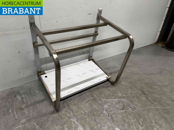 RVS Wandrek Wandschap Schap 68 x 50 x 70 cm Horeca - Afbeelding 2