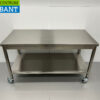 RVS Verrijdbare Werktafel Tafel Op Wielen 150 x 70 x 85 cm Horeca