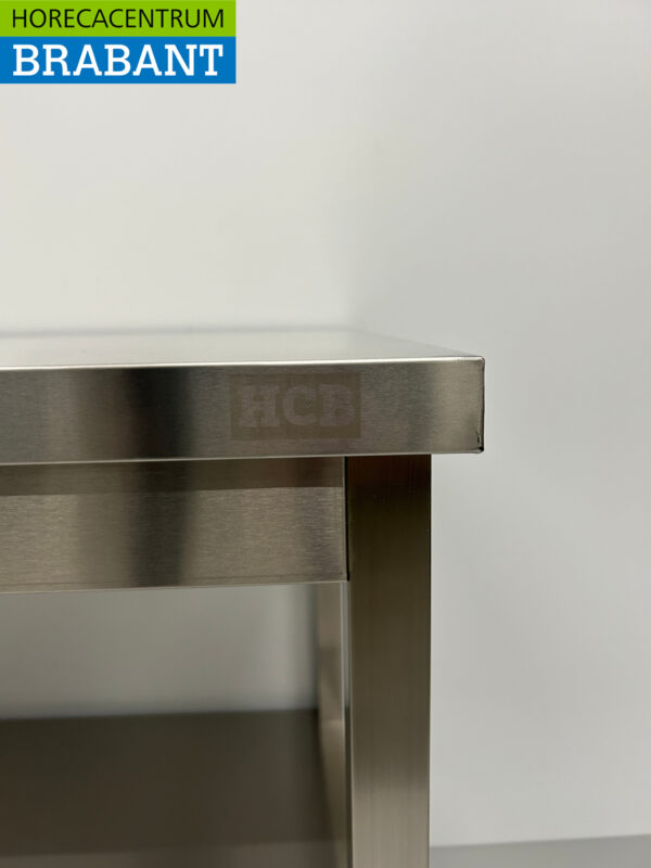 RVS Verrijdbare Werktafel Tafel Op Wielen 150 x 70 x 85 cm Horeca - Afbeelding 4