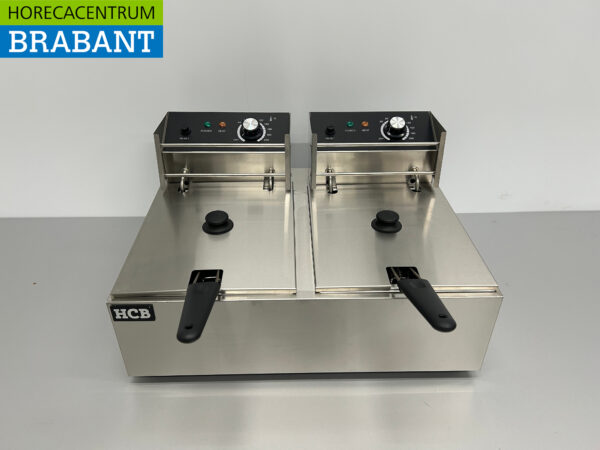 RVS Dubbele Friteuse Frituur 2 x 6 liter 230V Horeca