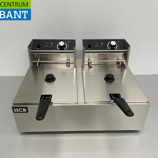 RVS Dubbele Friteuse Frituur 2 x 6 liter 230V Horeca