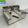 RVS Dubbele Friteuse Frituur 2 x 6 liter 230V Horeca - Afbeelding 2