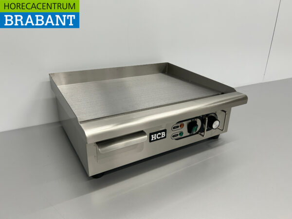 RVS Grillplaat Bakplaat Glad 55 cm 230V Horeca - Afbeelding 2