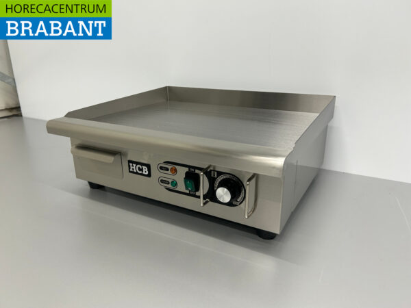 RVS Grillplaat Bakplaat Glad 55 cm 230V Horeca - Afbeelding 3
