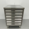 RVS Werkkast Kast Ladenkast 6 laden Premium-line voor deeg 60 cm Horeca Pizzeria Bakkerij