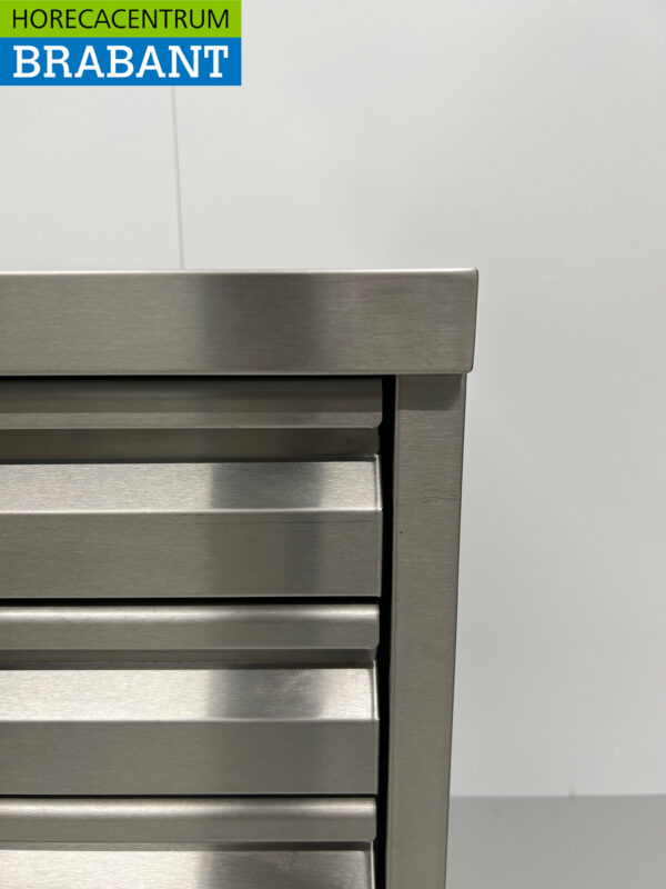 RVS Werkkast Kast Ladenkast 6 laden Premium-line voor deeg 60 cm Horeca Pizzeria Bakkerij - Afbeelding 6