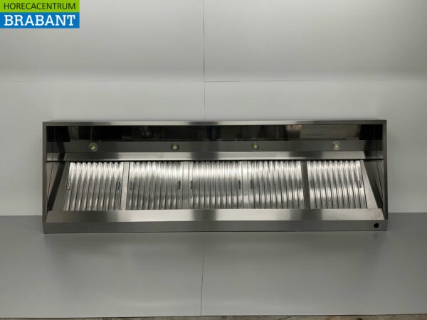 RVS Afzuigkap Dampkap met lamellen filters Premium-line 300 cm Schuin model Horeca