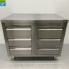 RVS Werkkast Kast Werktafel Ladenkast Premium-line 6 laden 1/1 GN 100 cm Horeca