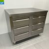 RVS Werkkast Kast Werktafel Ladenkast Premium-line 6 laden 1/1 GN 100 cm Horeca - Afbeelding 3