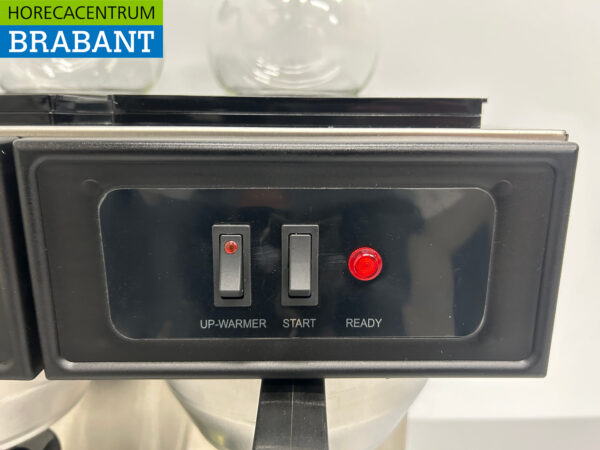 HCB RVS Dubbele Koffiemachine Koffieautomaat met 4 kannen 1,8 liter 230V Horeca - Afbeelding 4