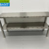 RVS Dubbele Etagère Brug 140 x 35 x 70 cm Horeca