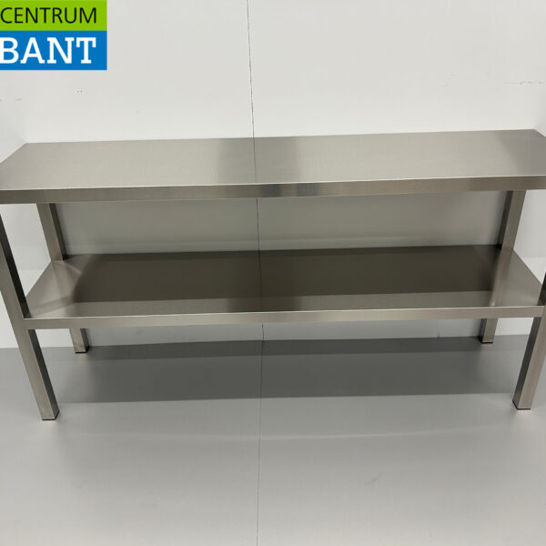 RVS Dubbele Etagère Brug 140 x 35 x 70 cm Horeca