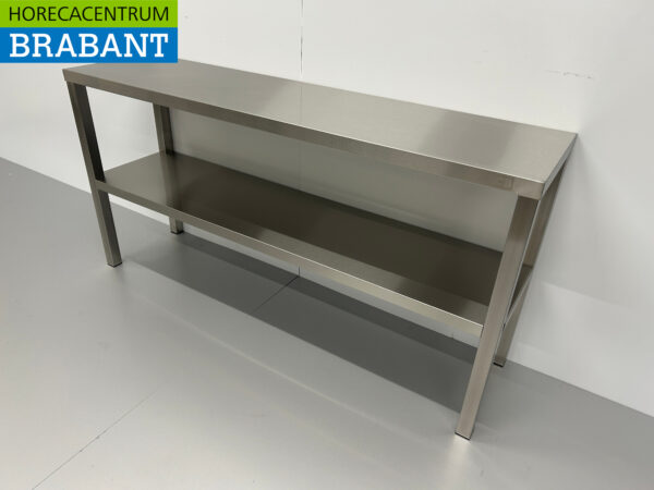 RVS Dubbele Etagère Brug 140 x 35 x 70 cm Horeca - Afbeelding 2