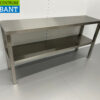 RVS Dubbele Etagère Brug 140 x 35 x 70 cm Horeca - Afbeelding 3