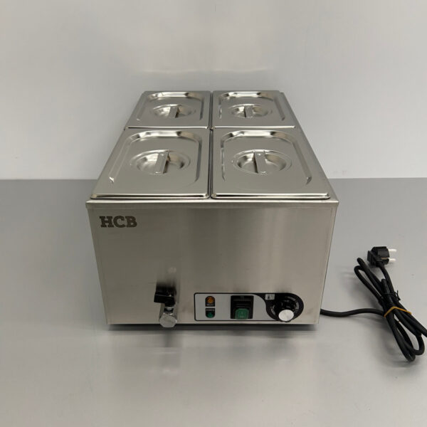 RVS HCB Bain marie 4 x 1/4 GN 230V Horeca