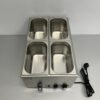 RVS HCB Bain marie 4 x 1/4 GN 230V Horeca - Afbeelding 4