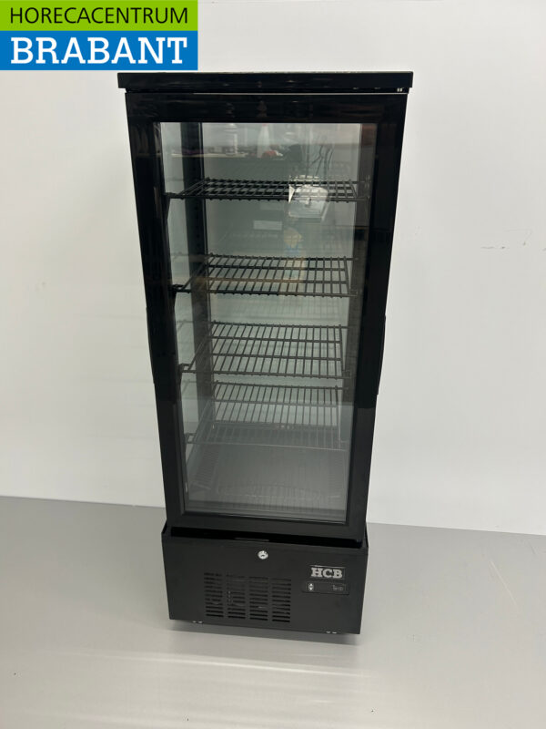 HCB Koelvitrine Gebaksvitrine Zwart 92 liter 230V Horeca