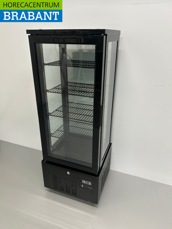 HCB Koelvitrine Gebaksvitrine Zwart 92 liter 230V Horeca - Afbeelding 2