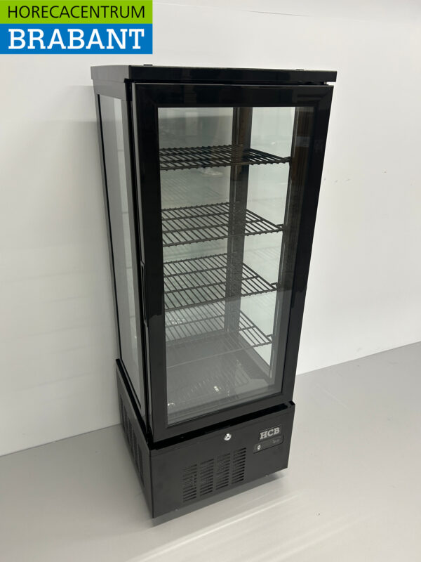 HCB Koelvitrine Gebaksvitrine Zwart 92 liter 230V Horeca - Afbeelding 3