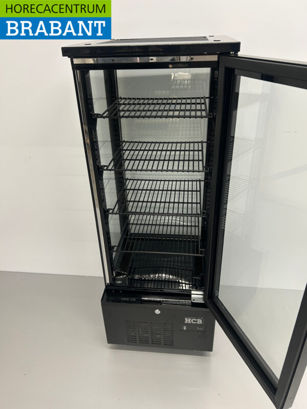 HCB Koelvitrine Gebaksvitrine Zwart 92 liter 230V Horeca - Afbeelding 4
