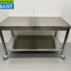 RVS Verrijdbare Werktafel Tafel Op Wielen 140 x 70 x 85 cm Horeca