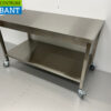 RVS Verrijdbare Werktafel Tafel Op Wielen 140 x 70 x 85 cm Horeca - Afbeelding 2