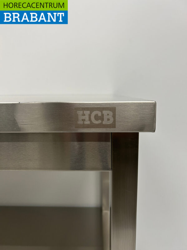 RVS Verrijdbare Werktafel Tafel Op Wielen 140 x 70 x 85 cm Horeca - Afbeelding 4