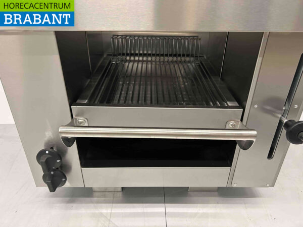 RVS  Pitagrill Pita oven Salamander grill 2 branders 5,4 kW Premium-line 65 cm GAS Horeca - Afbeelding 5