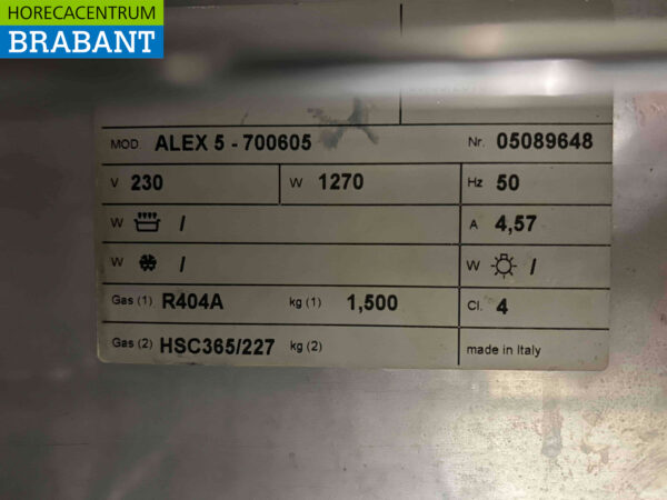 RVS Bartscher Blastchiller Snelkoeler Shockfreezer 5 x 1/1 GN of 60/40 230V Horeca - Afbeelding 6